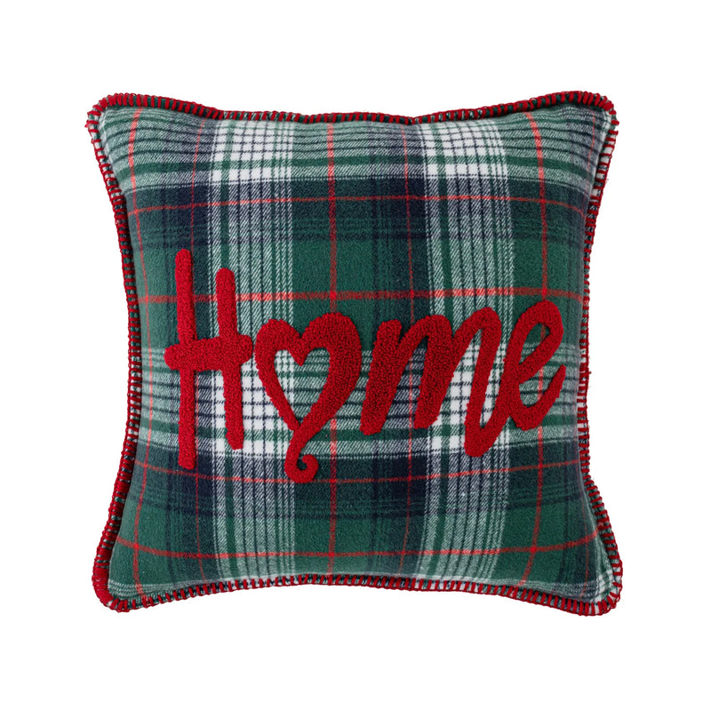 Afralia™ Buffalo Check Snowflake Jingle Bell Pillow Case | Retro Christmas Decoration