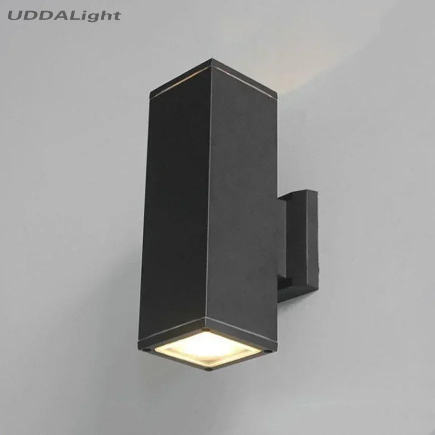 Afralia™ Square LED Outdoor Wall Light - Waterproof Up Down Porch Lamp