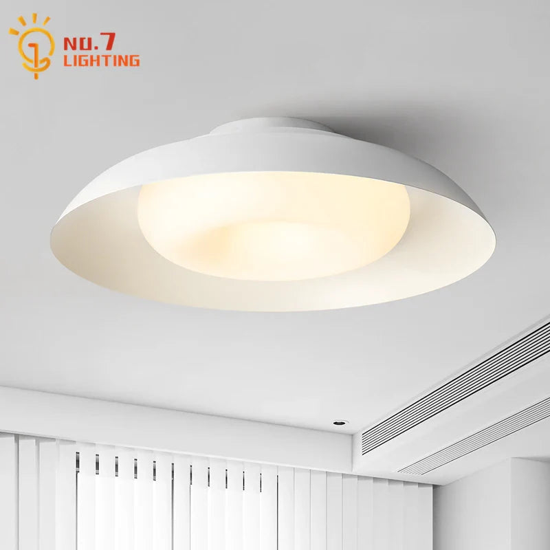 Afralia™ Cream Wind Ceiling Light Indoor LED Minimalist Modern Lamp for Home Decor