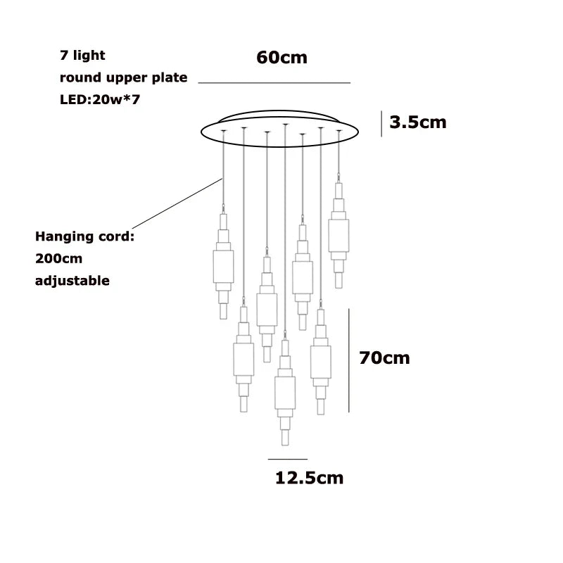 Afralia™ Veined Marble Chandelier Hand-Carved Alabaster Pendant Light