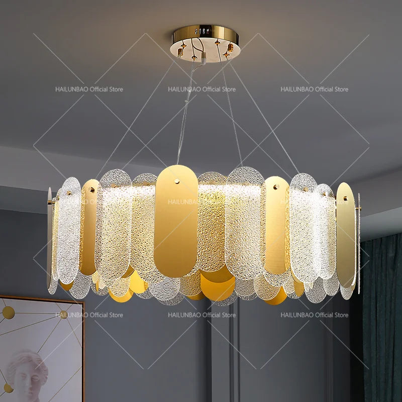 Afralia™ Postmodern Chandelier: LED Living Room Diningroom Bedroom Clothing Store Light