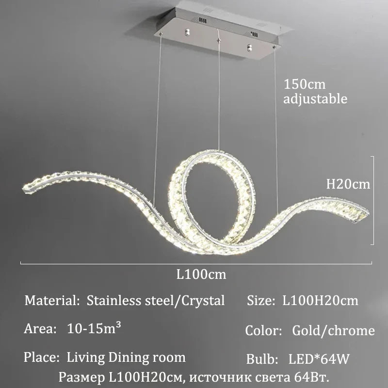 Afralia™ LED Crystal Chandeliers: Elegant Lighting for Dining Room and Bar Decor