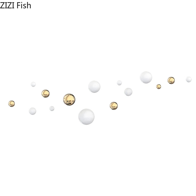 Afralia™ Gold Ball Wall Hanging Ornaments Spherical Crafts Room Decor Display Pendants