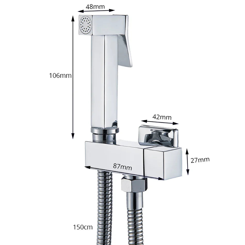 Afralia™ Brass Bidet Faucet Single Cold Water Toilet Handle Jet Sprayer Mixer