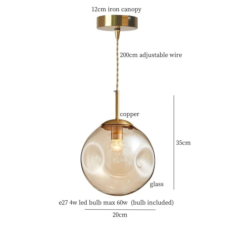 Afralia™ Champagne Glass LED Pendant Light - Modern Nordic Style for Home Decor