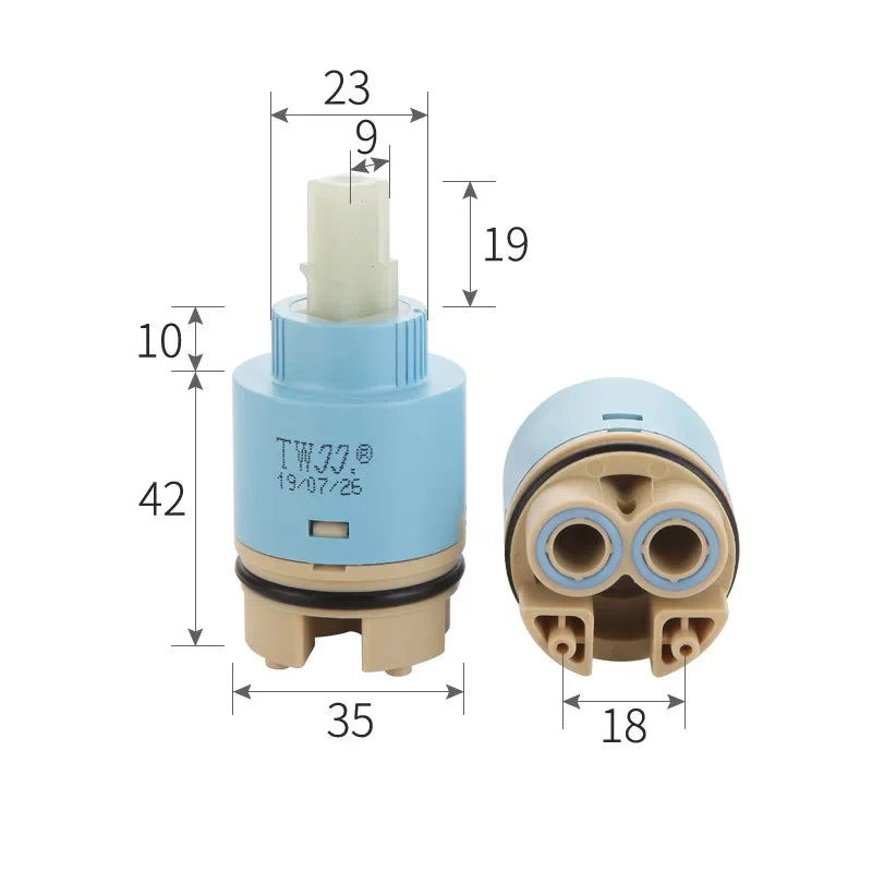Afralia™ Ceramic Cartridge Faucet Mixer for Low Torque and Spindle-Free Rotation