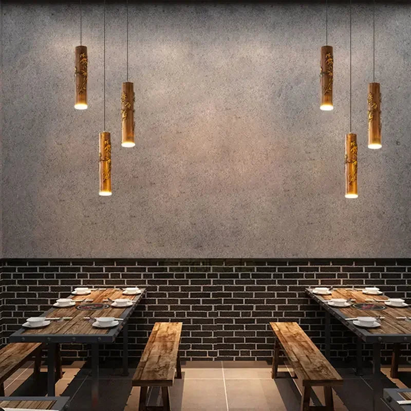 Afralia™ Chinese Modern Art Hotpot Restaurant Bar Pendant Light