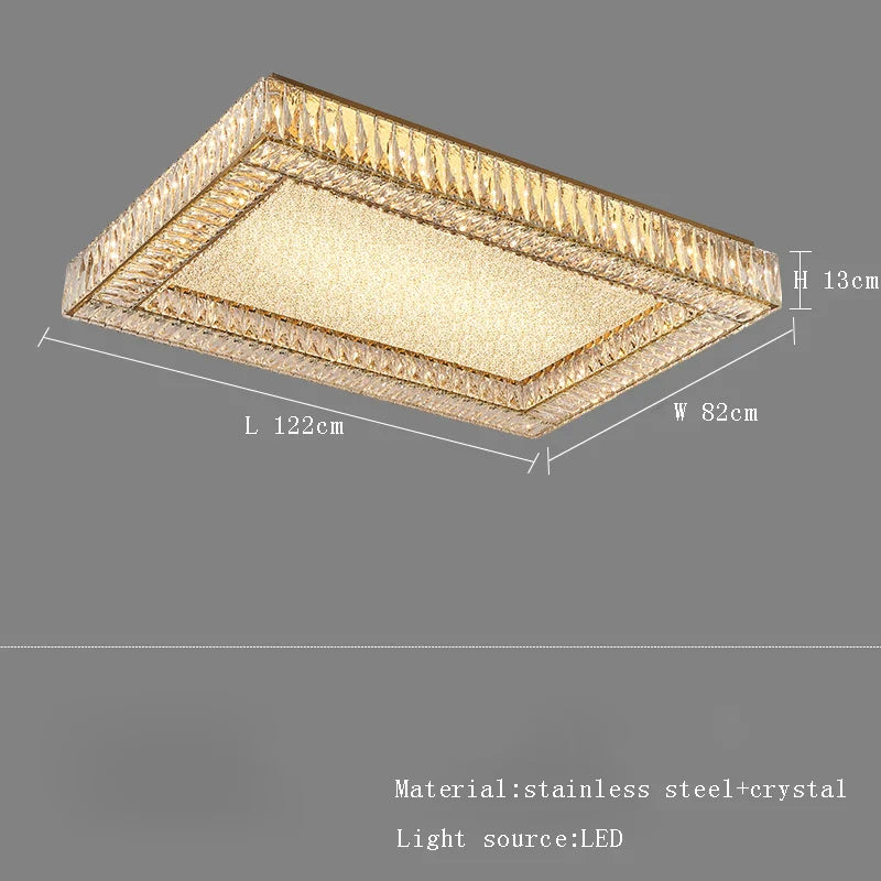 Afralia™ Luxury Crystal Ceiling Light Gold 2025