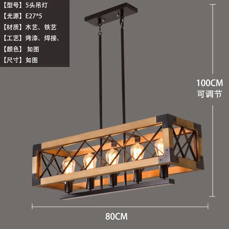 "Afralia™ Vintage Hotel Wrought Iron Chandelier for Dining and Living Room Decor"