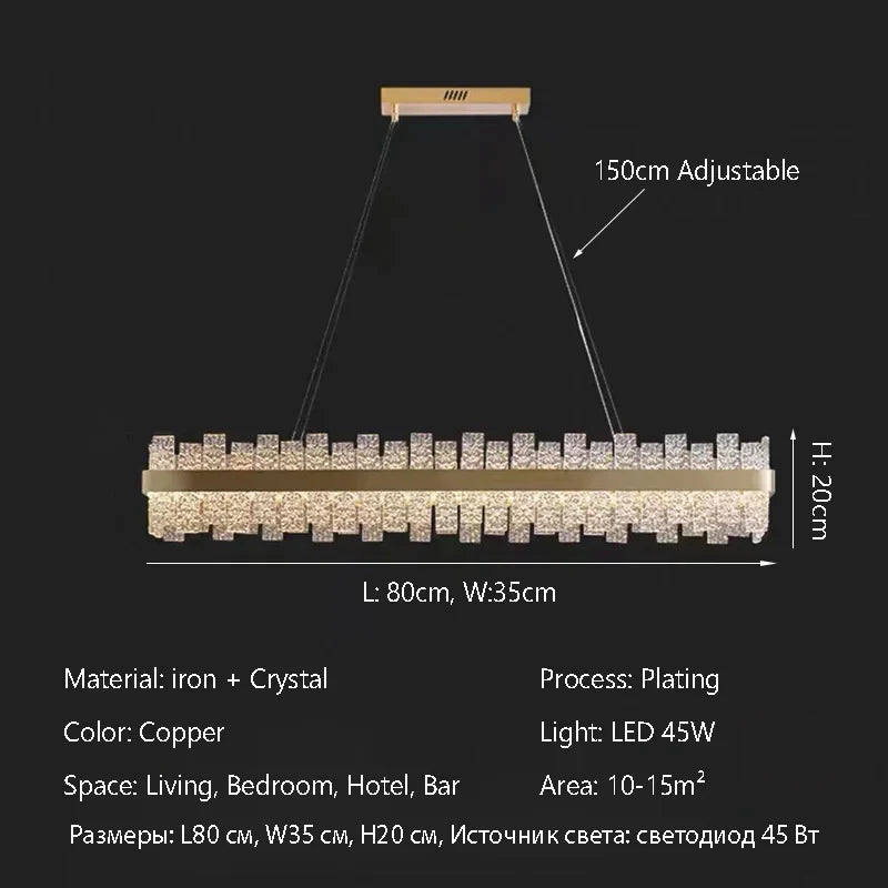 Afralia™ Crystal Chandelier: Modern Nordic Light Luxury LED Ceiling Fixture