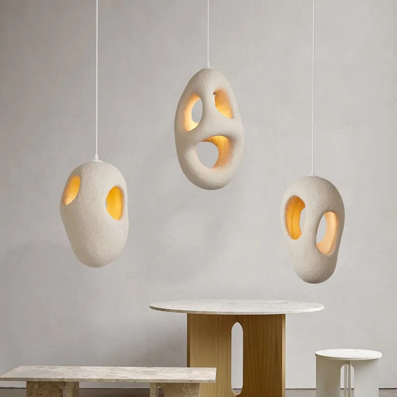 Afralia™ Wabi Sabi HDPS Pendant Lights Irregular Lustre Hanging Lamp Led Luminarias