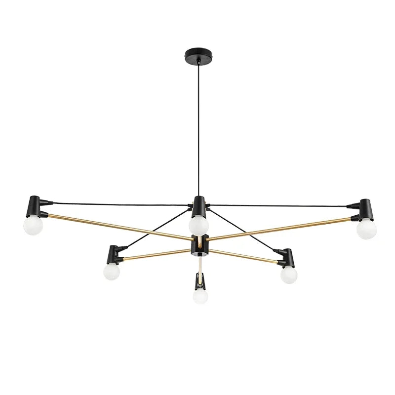 Afralia™ Geometric Lines Chandelier: Modern Nordic Indoor Lighting for Living Room and Bedroom