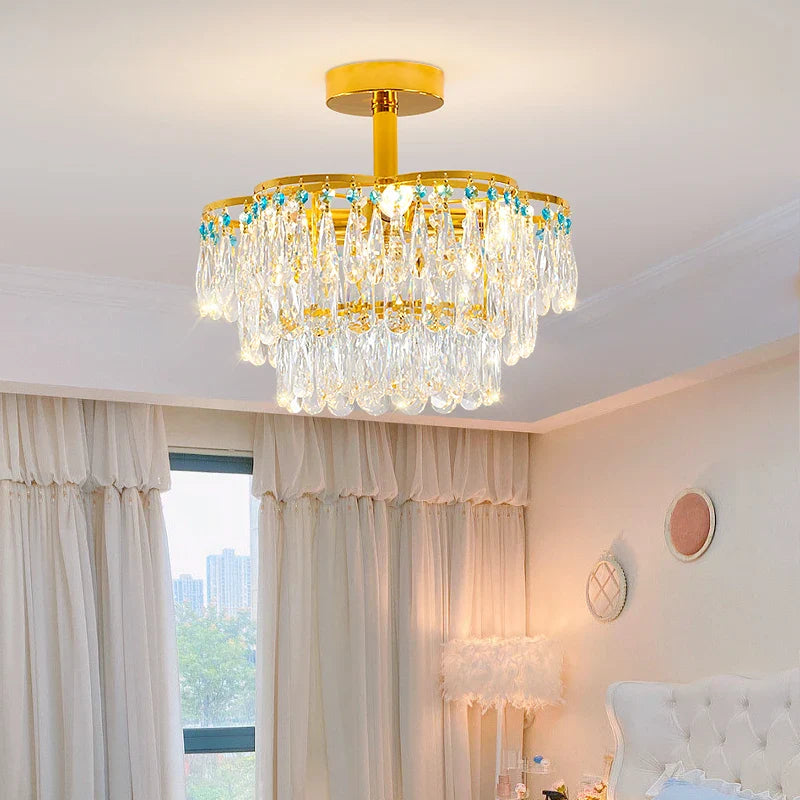 Afralia™ Crystal Light Chandelier | Post-Modern European Luxury for Living Room, Bedroom, Dining