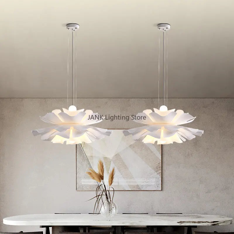 Afralia™ Acrylic Flower Chandelier LED Pendant Light for Dining and Bedroom Decor