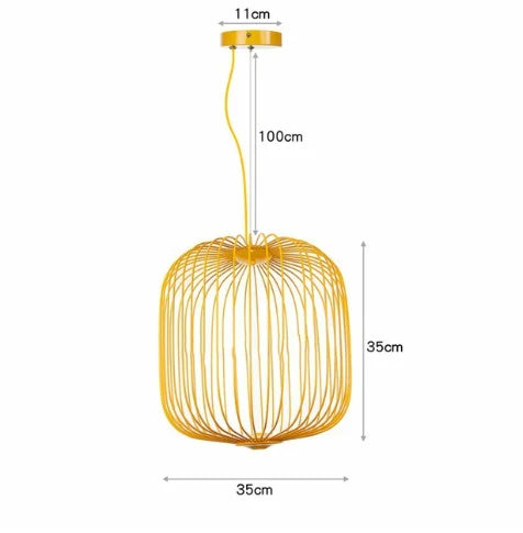 Afralia™ Spokes Pendant: Minimalist Birdcage Hanging Light for Villa, Lobby, Staircase & Home Decor