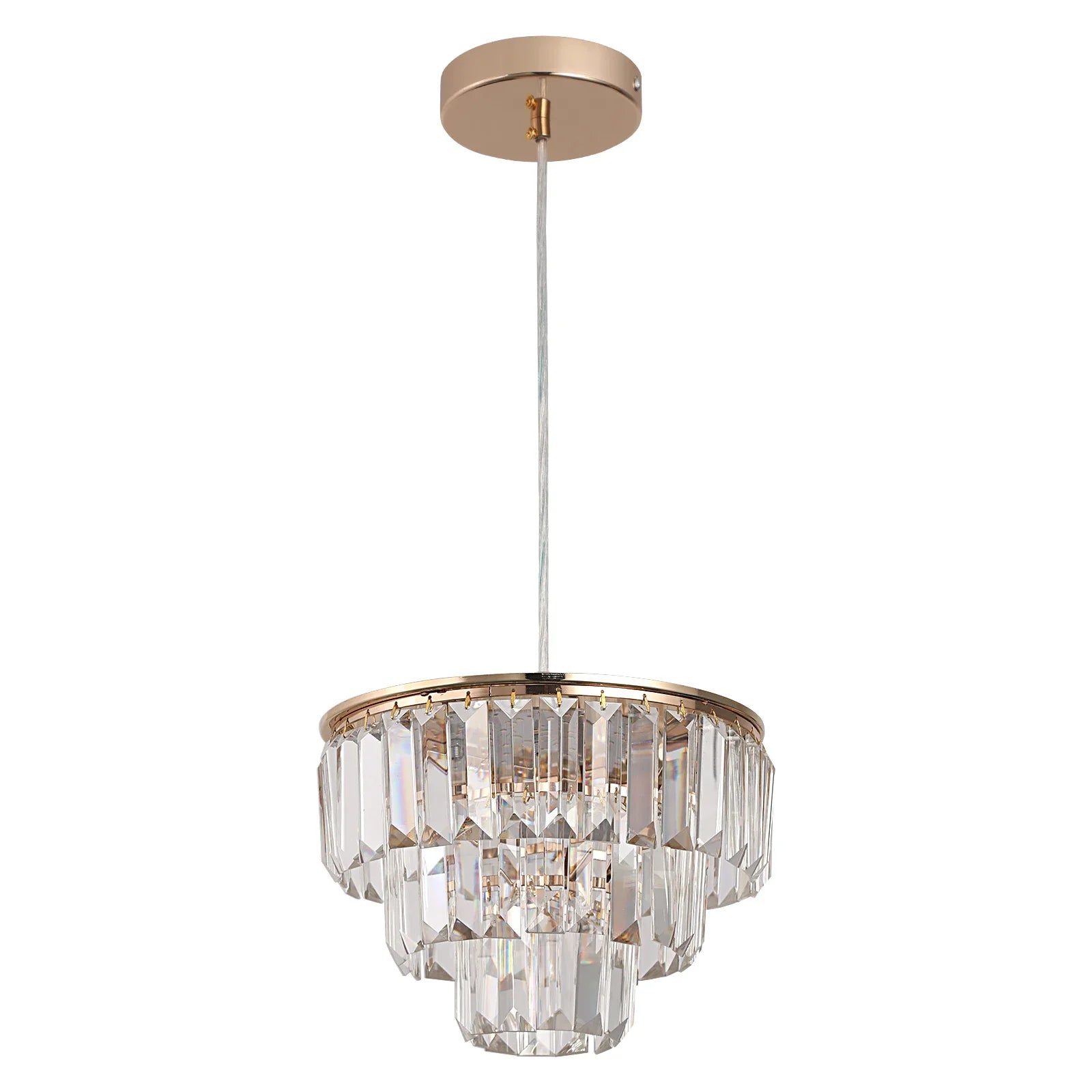 Afralia™ Luxury Crystal Chandelier Pendant Light for Home Decor Fixture
