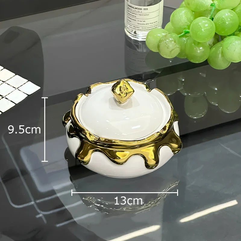 Afralia™ Lucky Ceramic Ashtray: Premium Smoking Accessories for Weed, Home & Gifts