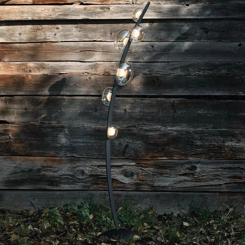 Afralia™ Minimalist Black LED Corner Lamp for Luxury Living Room, Bedroom, and Villa