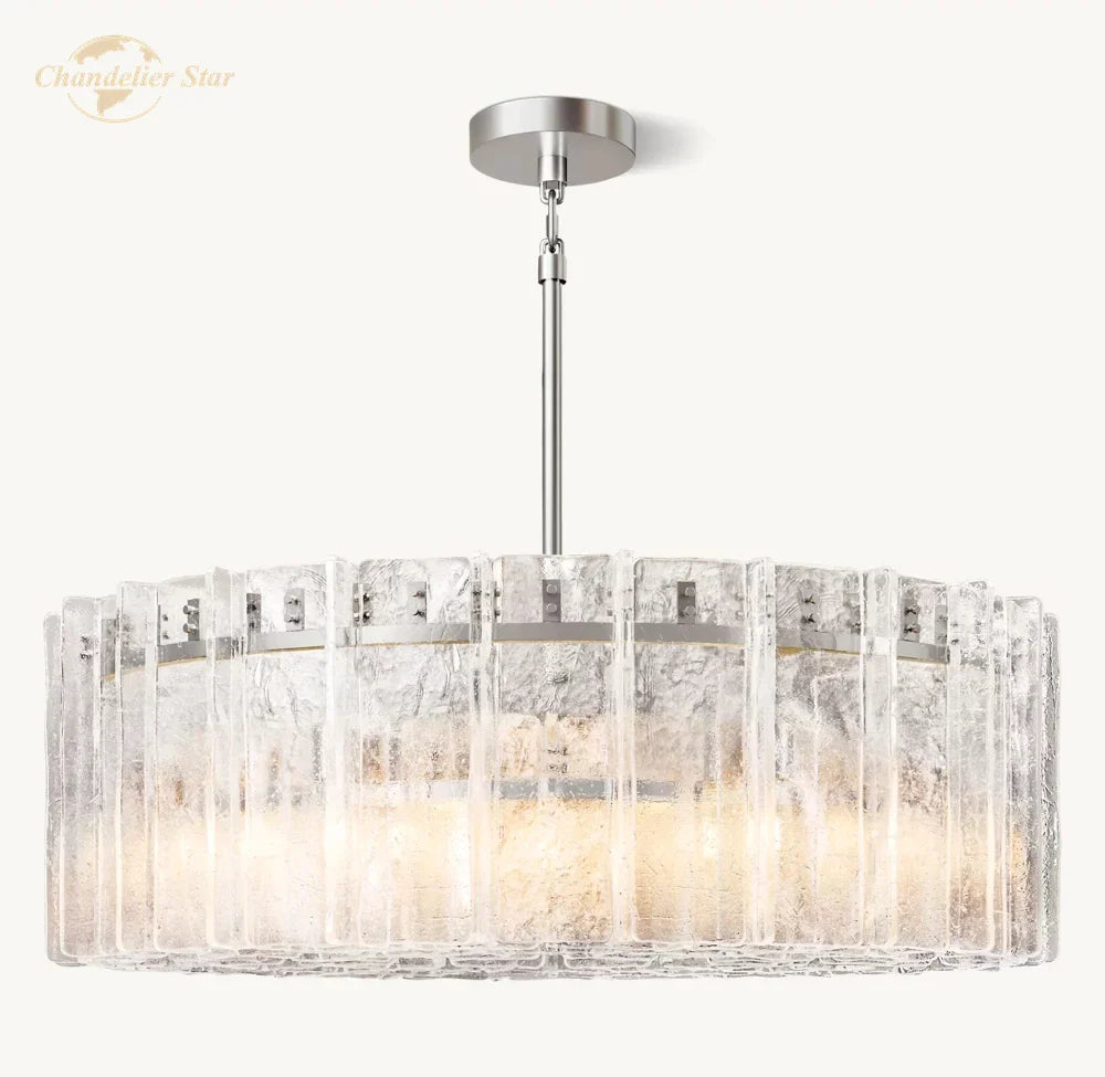 Afralia™ Lattice Glass LED Chandelier for Bedroom, Dining Room - Modern Pendant Light Fixtures
