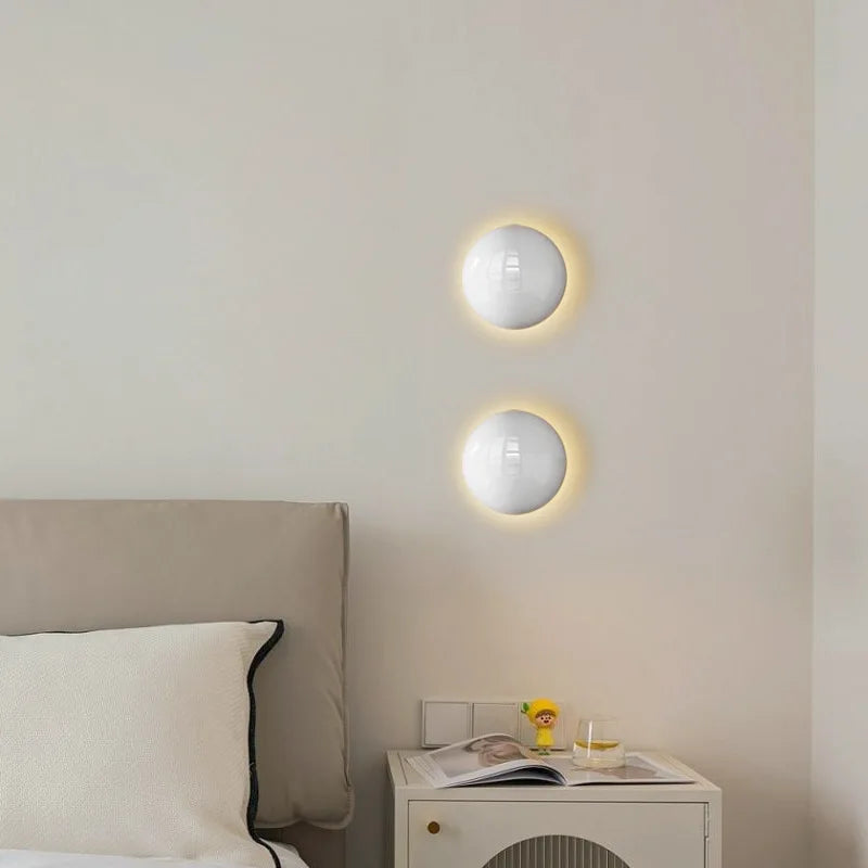 Afralia™ Round Nordic LED Wall Lamp: Metal Fixture for Home Decoration in Various Rooms