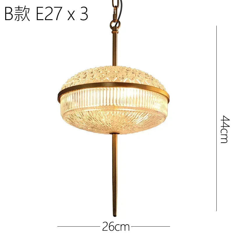 Afralia™ Mid Century Glass Pendant Light for Kitchen Dining Decor