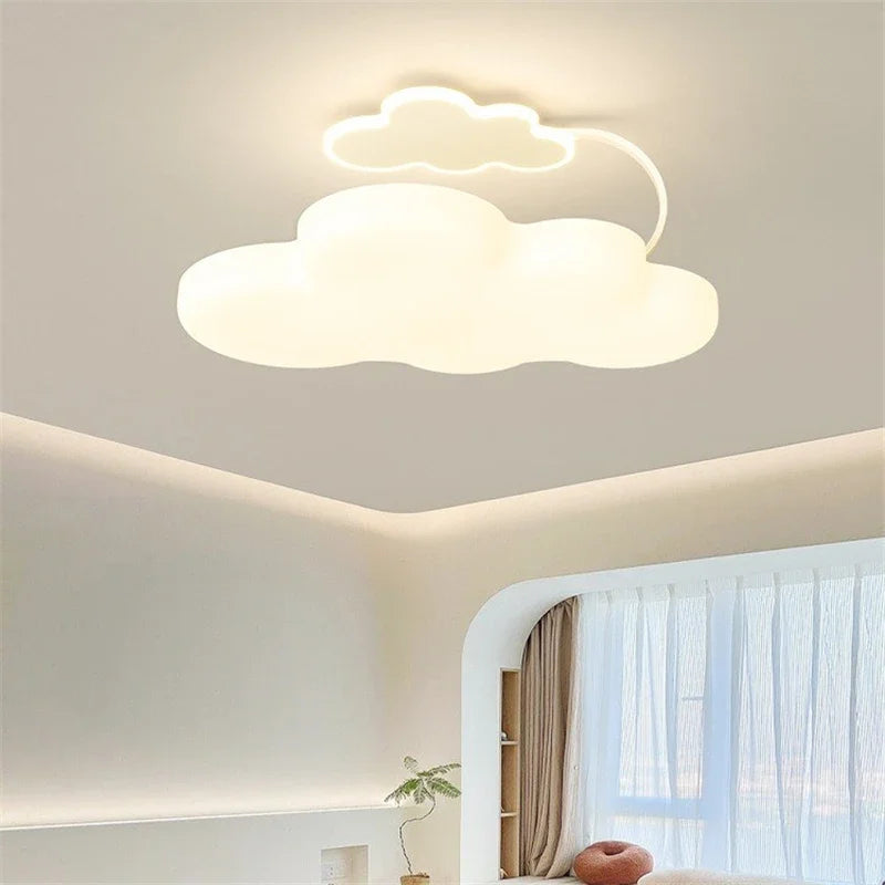 Afralia™ Cloud Ceiling Lights LED Modern Children's Room Lamps Warm Nursery Chandelier