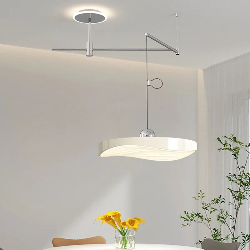 Afralia™ LED Saucer Chandelier for Dining Room, Office & Home - Modern Lighting Luminaires