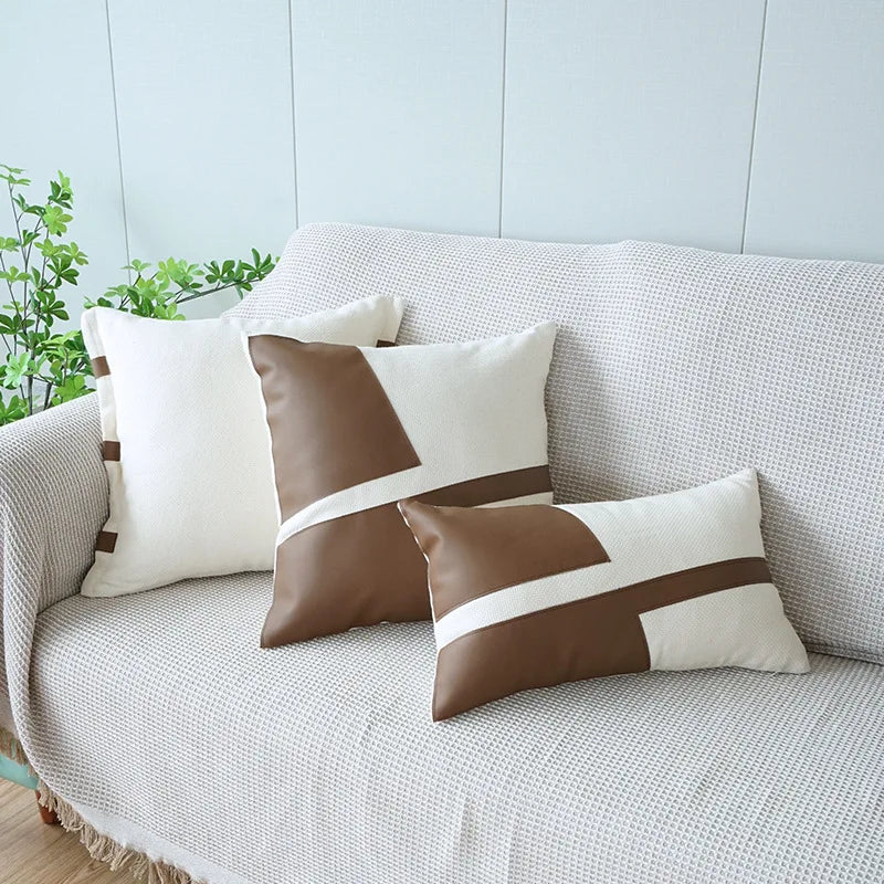 Afralia™ Luxury Coffee Fashion Pillowcase, Elegant Decorative Cushion Cover - Simple & Stylish