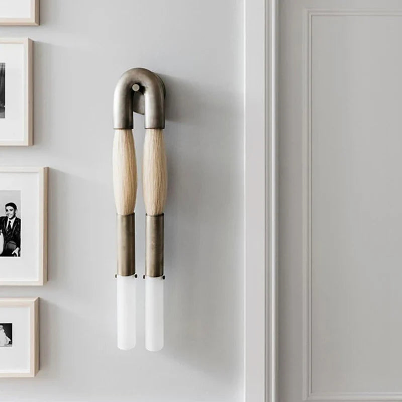 Afralia™ HORSEHAIR Wall Lamp Old Gold Silver Black Metal Cloth Light