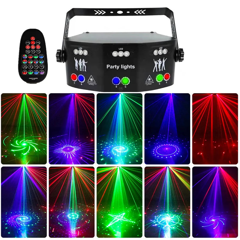 Afralia™ RGB DMX DJ Disco Stage Party Lights - Sound Controller Music Effect Club