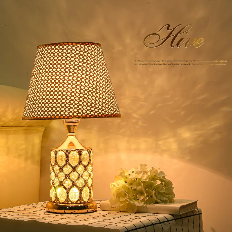 Afralia™ Crystal Table Lamp: Elegant Bedroom Nightstand Light for Warm & Romantic Ambiance