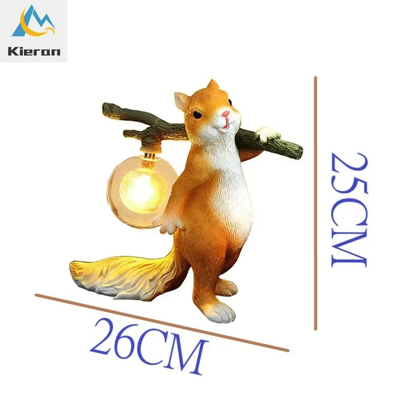 Afralia™ Squirrel LED Table Lamp - Minimalist Nordic Design for Bedroom, Living Room, Study
