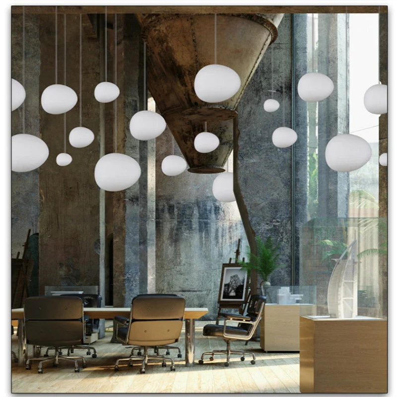 Afralia™ Glass Ball LED Pendant Light - White Nordic Hanging Fixture