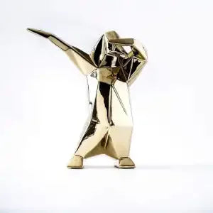 Afralia™ Penguin Geometric Ornament - Modern Minimalist Desktop Decoration