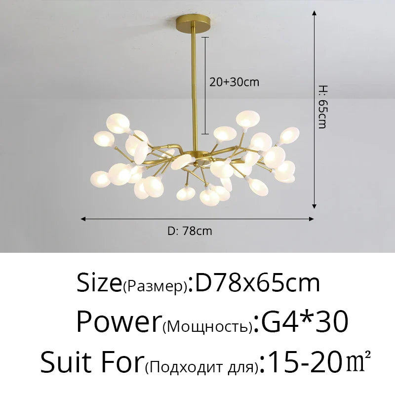 Afralia™ Modern LED Chandelier - Luxurious Nordic Firefly Lamp for Home Indoor Lighting