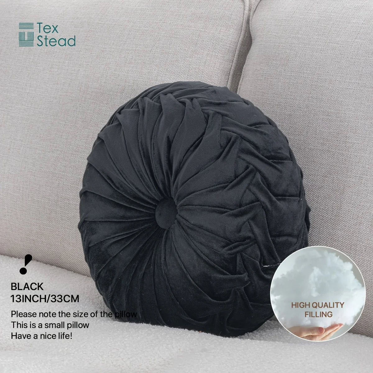 Afralia™ Velvet Pumpkin Round Cushion for Couch, Bed, Sofa, Chair - Decorative 3D Design