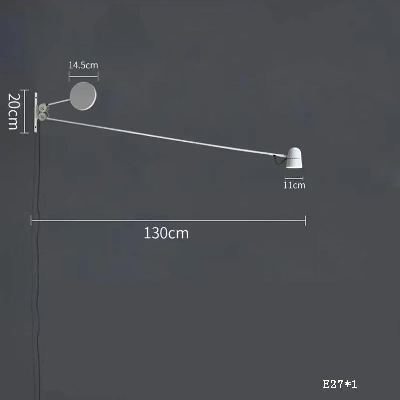Afralia™ Minimalist Swing Arm Sconce Lamp for Living Room Bedroom Villa Office