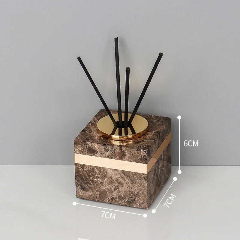 Afralia™ Emperador Dark Marble Bathroom Set: Toothbrush Holder, Soap Dispenser, Luxury Accessories