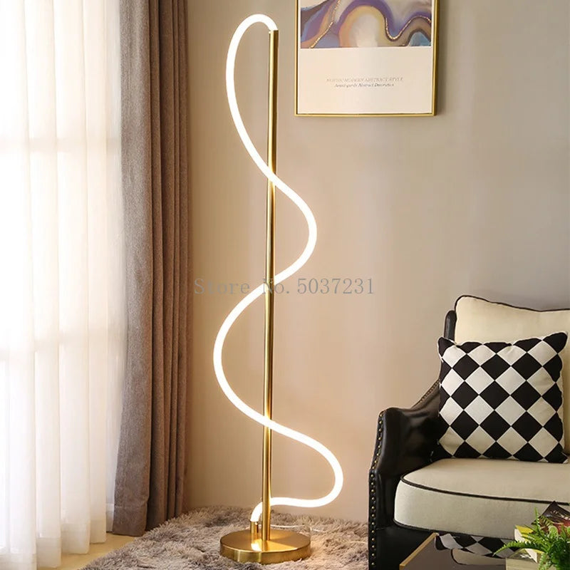 Afralia™ Minimalist LED Floor Lamp for Living Room & Bedroom
