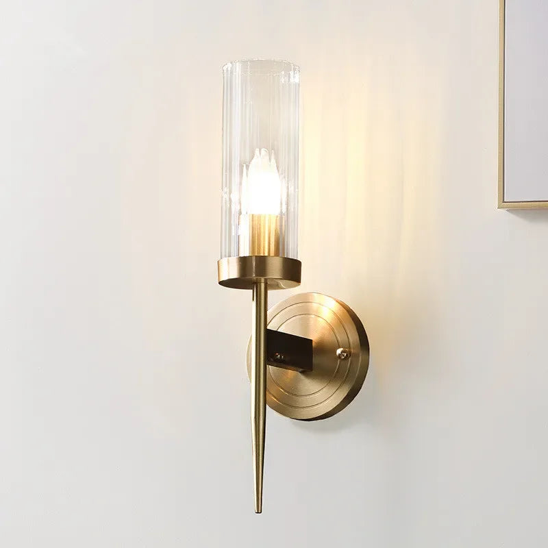 Afralia™ Nordic Glass Wall Sconce for Living Dining Room Bedside Lighting