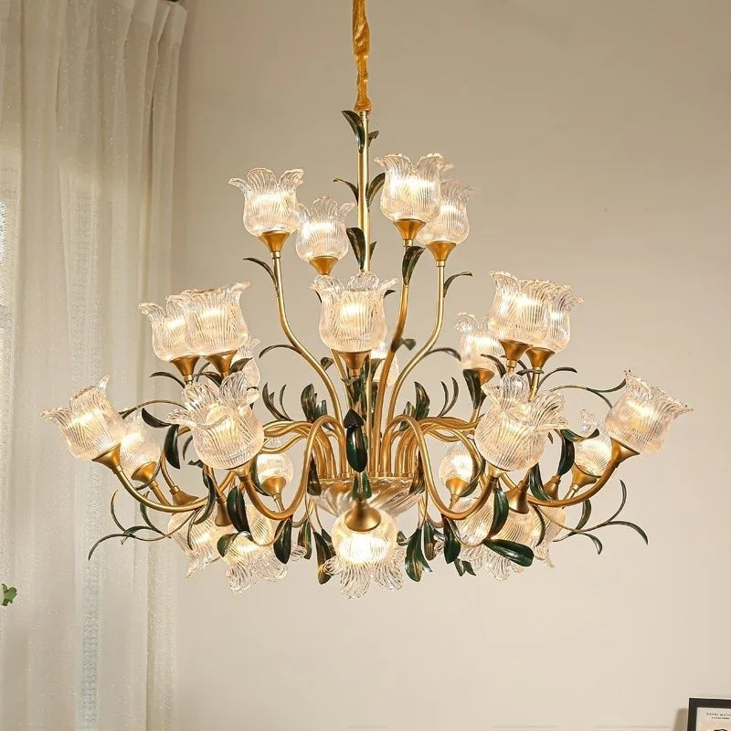 Afralia™ French Retro Crystal Pendant Light for Mid-Range Luxury Living Room