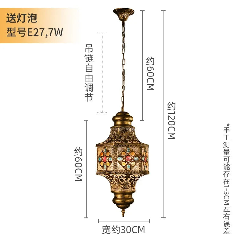 Afralia™ Vintage Iron Art Pendant Lights LED E27 Industrial Thai Hanging Lamps