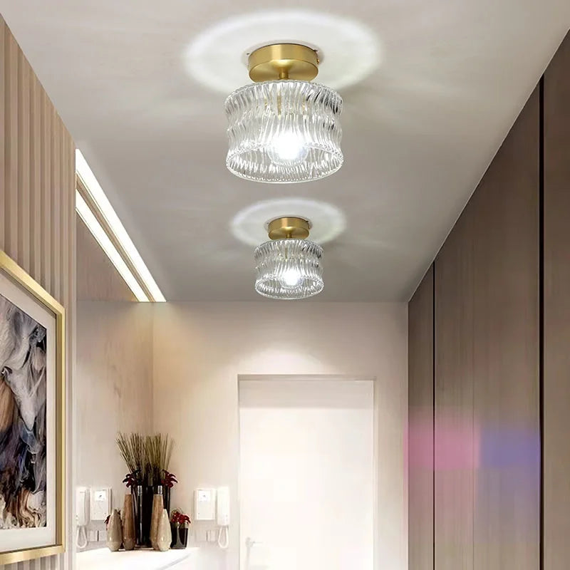 Afralia™ LED Glass Ceiling Lamp for Interior Decor