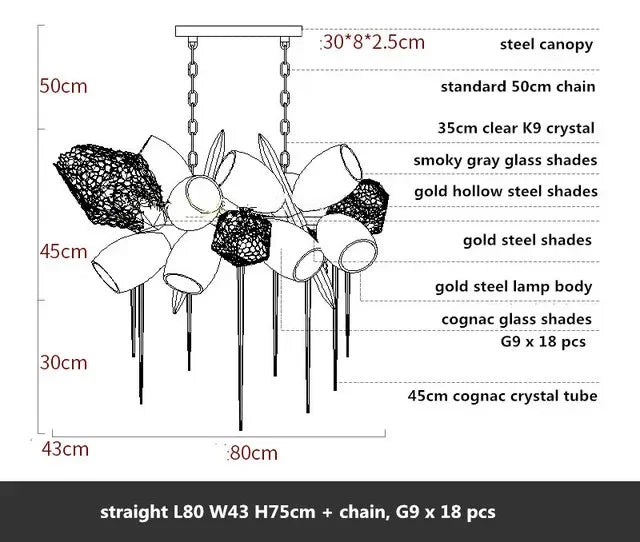 Afralia™ Nordic Villa Glass Pendant Lights Living Room Hotel Hall Hanging Lamp