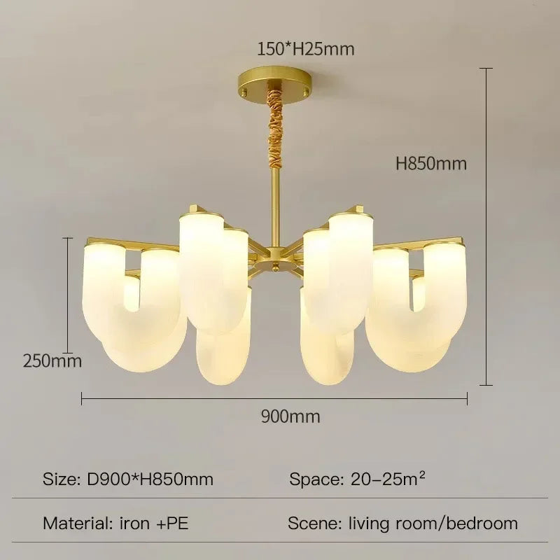 Afralia™ Nordic Minimalism U-shaped Pendant Lights with Rotational Molding for Home Decor