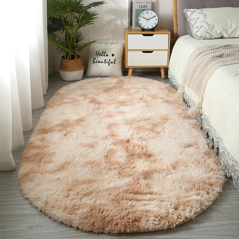 Luxurious Oval Plush Rug for Stylish Home Decor