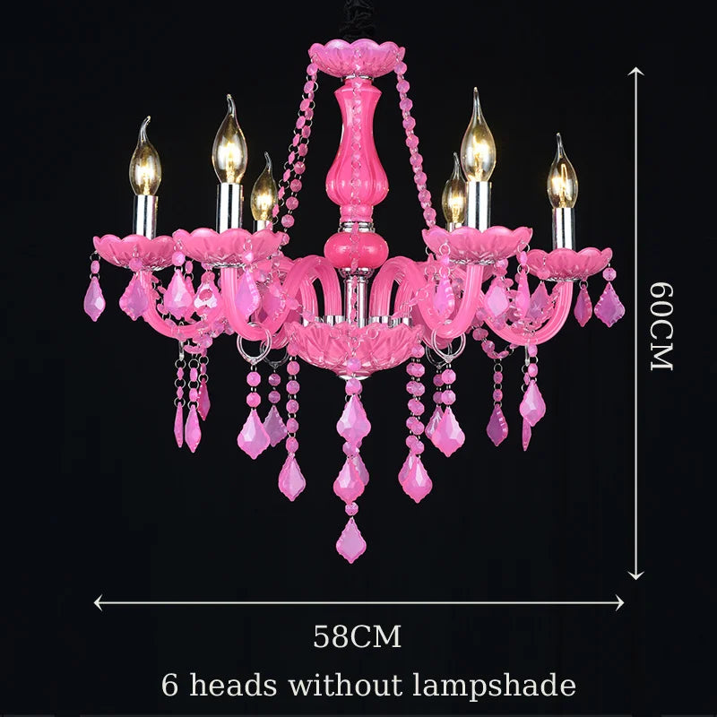 Afralia™ Pink Crystal Chandelier Pendant Lights for Dining Table, Bedroom, Living Room & More