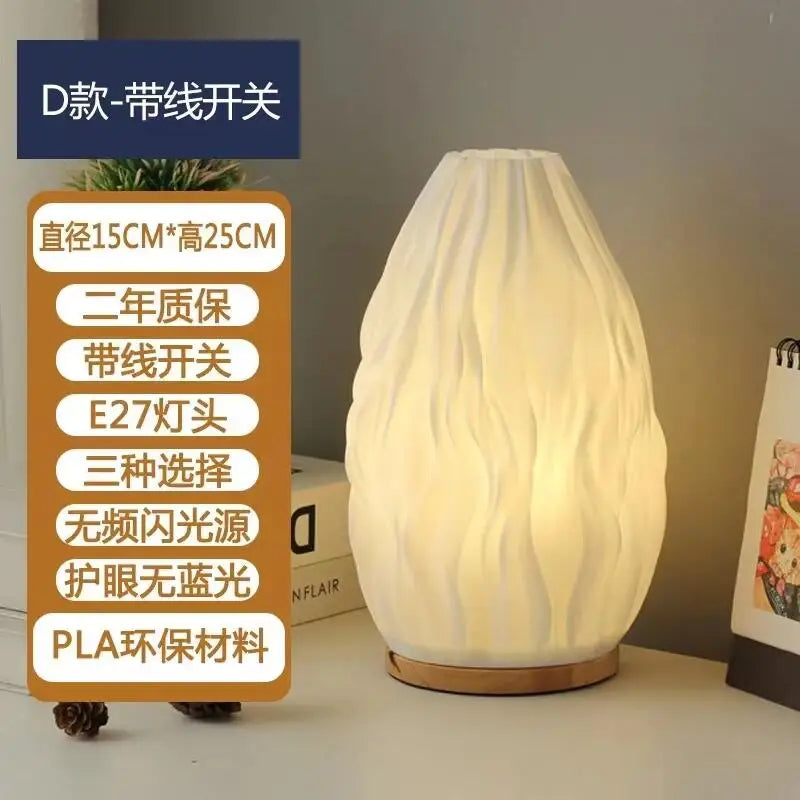 Afralia™ Nordic Girl Bedside Desk Light: USB Dimming Decorative Night Light