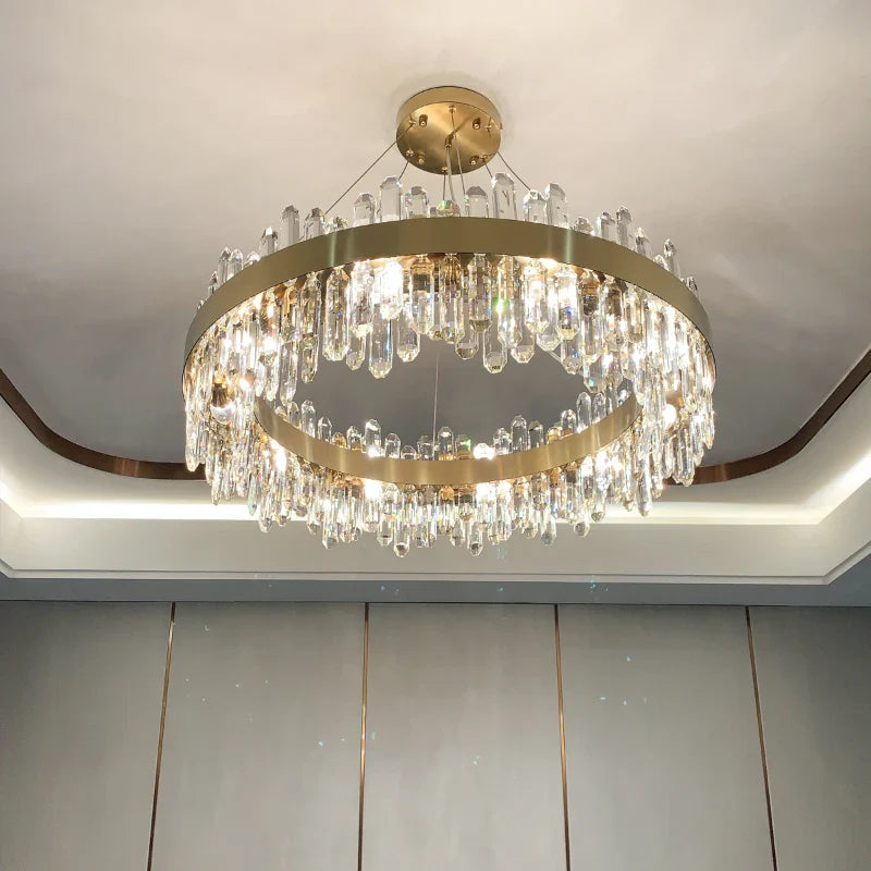 Afralia™ Crystal Chandelier: Post-Modern High-End Luxury for Living Room, Bedroom, and Restaurant