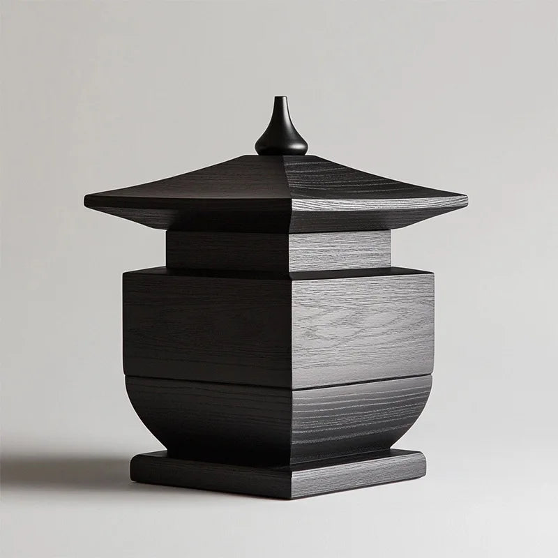 Afralia™ Black Snake Pattern Vase with Gold Accents